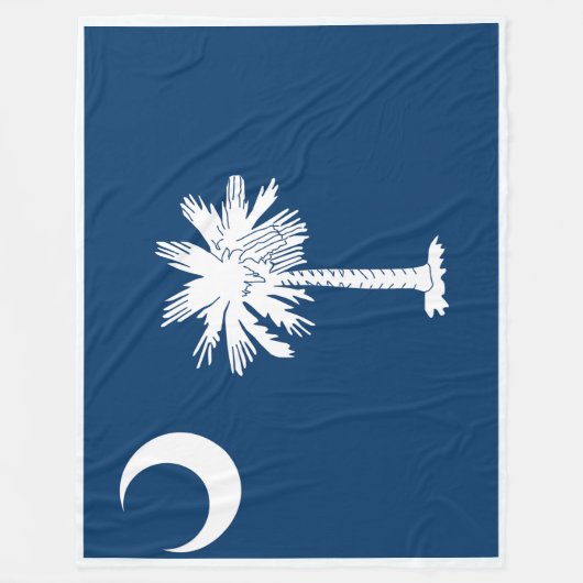 South Carolina State Vlag Print Patriot Fleece Deken (Voorkant)
