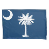 South Carolina State Vlag Print Patriot Kussensloop (Voorkant)