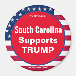 South Carolina steunt TRUMP Patriotic magnet Magneet