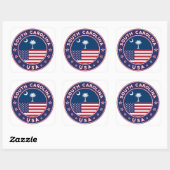 South Carolina sticker, phone case, tote bag Vierkante Sticker (Vel)