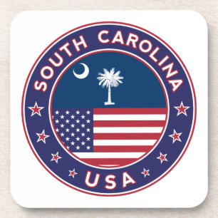 South Carolina sticker, telefoonzaak, canvas tas Bier Onderzetter
