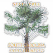 South Carolina Territory Tree, de Palmetto Sticker (Voorkant)