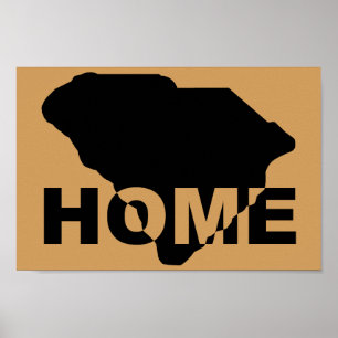 South Carolina Thuis Weg Van Poster Staat Bord