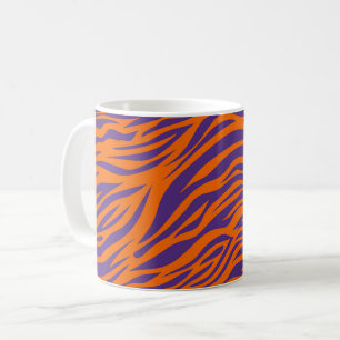 South Carolina Tiger strepen Sinaasappel en Paarse Koffiemok