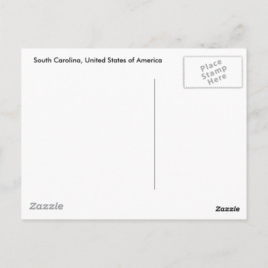 South Carolina, Verenigde Staten Briefkaart (Achterkant)