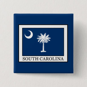 South Carolina Vierkante Button 5,1 Cm
