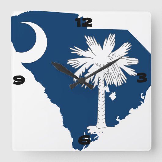 South Carolina Vierkante Klok (Voorkant)