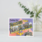 South Carolina Vintage Big Letters Briefkaart (Staand voorkant)