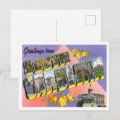 South Carolina Vintage Big Letters Briefkaart (Voorkant / Achterkant)