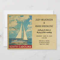 South Carolina Wedding Invitation Sailboot