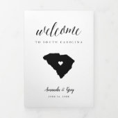 South Carolina Wedding Welcome Letter & Itinerary Drieluik Programma (Cover)
