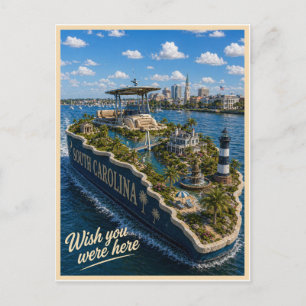 South Carolina Wish You Were Here State Serie Briefkaart