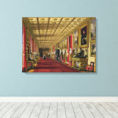 South Corridor, Windsor Castle, 1838 (chromolitho) Canvas Afdruk (Insitu (Houten vloer))