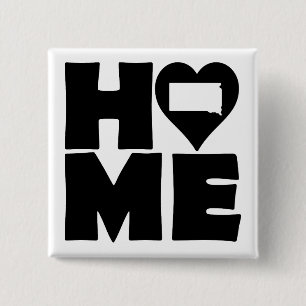 South Dakota Accueil Heart State Button Badge Pin