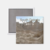 South Dakota Bad Lands Frigo Magnet Changement Ann (Recto/Verso)