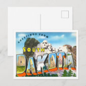 South Dakota Big Letters Briefkaart (Voorkant / Achterkant)