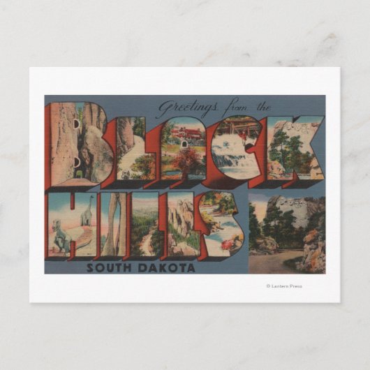 South Dakota - Black Hills - Mt. Rushmore Briefkaart (Voorkant)