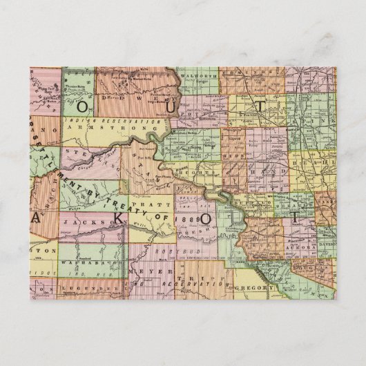 South Dakota Briefkaart (Voorkant)