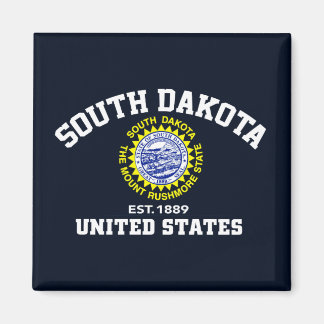 South Dakota Est 1889 USA State Independence Day Magneet