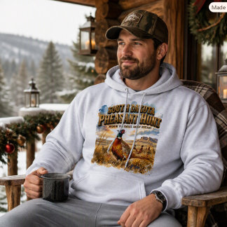 South Dakota Fazantenjacht Slogan Buitenman Grijs Hoodie