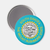 South Dakota Flag Magnet Magneet (Voorkant / Achterkant)