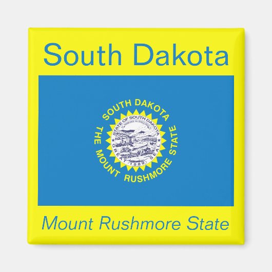 South Dakota Flag Magnet Magneet (Voorkant)