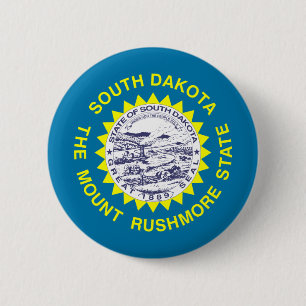 South Dakota Flag Ronde Button 5,7 Cm