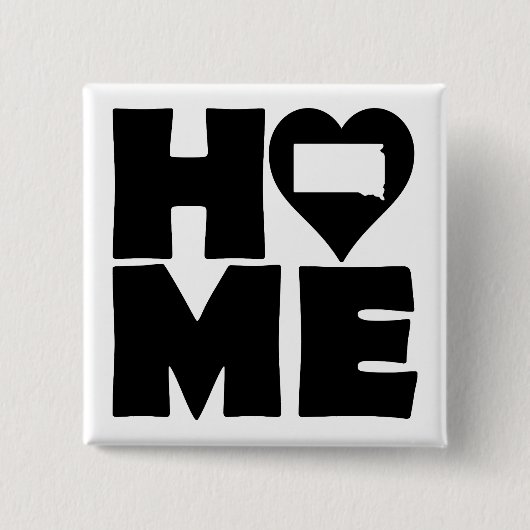 South Dakota Home Heart State Button Badge Pin (Voorkant)