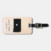 South Dakota Map Wedding Bagagelabel, Custom Gift Bagagelabel (Voorkant horizontaal)