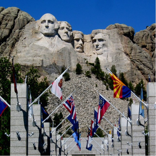 South Dakota Mount Rushmore Fotobeeldje Magneet (Voorkant)