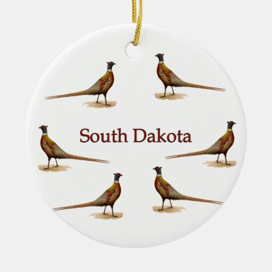 South Dakota Pheasants Keramisch Ornament (Voorkant)