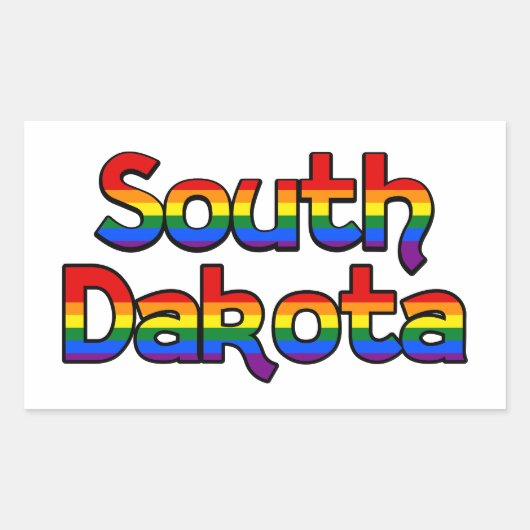 South Dakota Rainbow text Stickers (Devant)