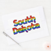 South Dakota Rainbow text Stickers (Enveloppe)