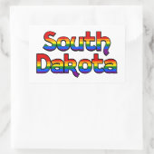 South Dakota Regenboog tekst Stickers (Tas)