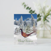 South Dakota Ring-Necked Pheasant Kerstmis Briefkaart (Staand voorkant)