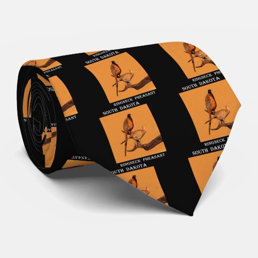 South Dakota Ring-nek Pheasant Stropdas (Opgerold)