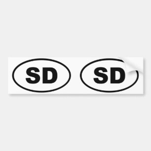 South Dakota SD oval Bumpersticker