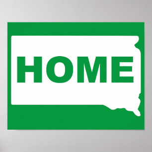 South Dakota startpunt weg van het staatsteken voo Poster