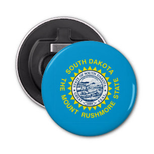 South Dakota State Flag Design Decor Button Flesopener