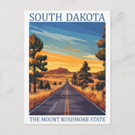 South Dakota the Mount Rushmore State USA Travel  Briefkaart