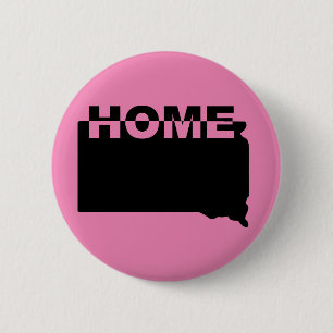 South Dakota Thuis Weg Van Staat Knop Badge Speld Ronde Button 5,7 Cm