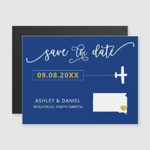 South Dakota Trouwkaart Save the Date kaart, kaart