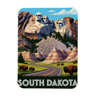 South Dakota USA Black Hills Badlands Reizen 🌾 Magneet