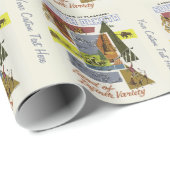 South Dakota USA Vintage Travel inpakpapier (Rol Hoek)