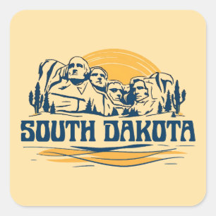South Dakota Verenigde Staten Vierkante Sticker