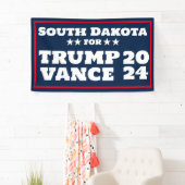 South Dakota voor Trump Vance 2024 Banner (Insitu)