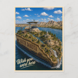 South Dakota Wish You Were Here State Serie Briefkaart