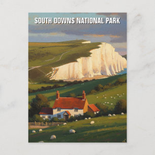 South Downs Nationaal Park Engeland Reizen Briefkaart