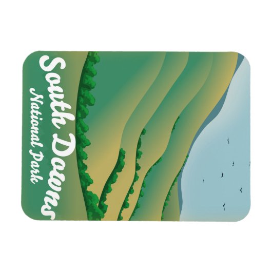 South Downs National Park Reisposter Magneet (Horizontaal)