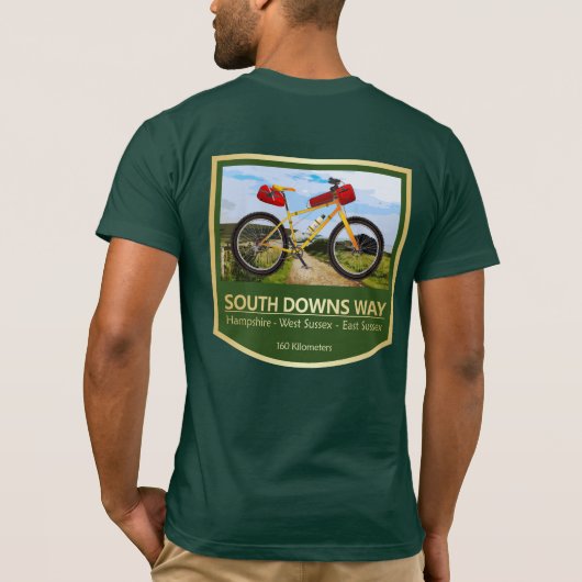 South Downs Way (fiets2) T-shirt (Achterkant)